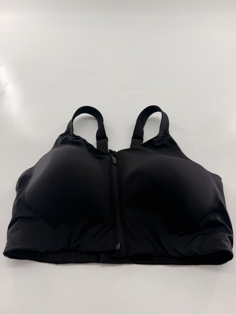 Calia Go All Out Zip Front Sports Bra Black Supportive Women’s 40DD High Support